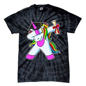 Graduation Unicorn Kindergarten College Elementary School Tie-Dye T-Shirt