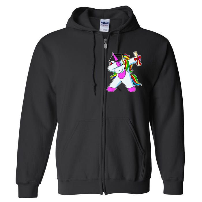 Graduation Unicorn Kindergarten College Elementary School Full Zip Hoodie