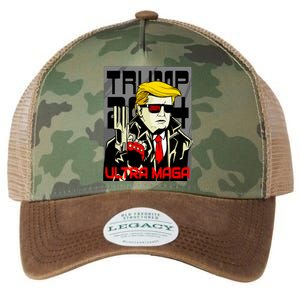 Great Ultra MAGA King Terminator Parody Trump 2024 Anti Biden Legacy Tie Dye Trucker Hat