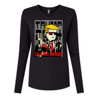 Great Ultra MAGA King Terminator Parody Trump 2024 Anti Biden Womens Cotton Relaxed Long Sleeve T-Shirt