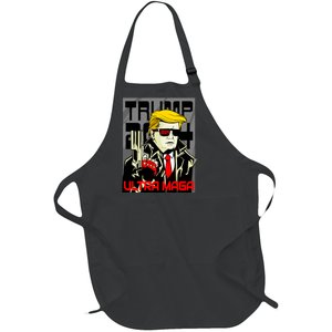 Great Ultra MAGA King Terminator Parody Trump 2024 Anti Biden Full-Length Apron With Pockets