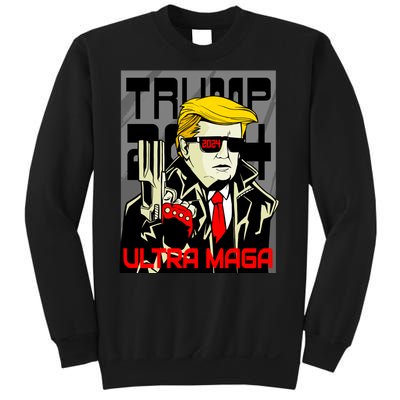 Great Ultra MAGA King Terminator Parody Trump 2024 Anti Biden Sweatshirt