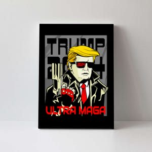 Great Ultra MAGA King Terminator Parody Trump 2024 Anti Biden Canvas