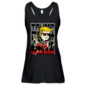 Great Ultra MAGA King Terminator Parody Trump 2024 Anti Biden Ladies Essential Flowy Tank