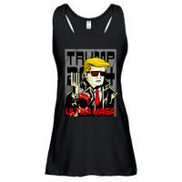 Great Ultra MAGA King Terminator Parody Trump 2024 Anti Biden Ladies Essential Flowy Tank