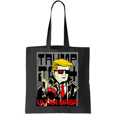 Great Ultra MAGA King Terminator Parody Trump 2024 Anti Biden Tote Bag