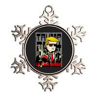 Great Ultra MAGA King Terminator Parody Trump 2024 Anti Biden Metallic Star Ornament