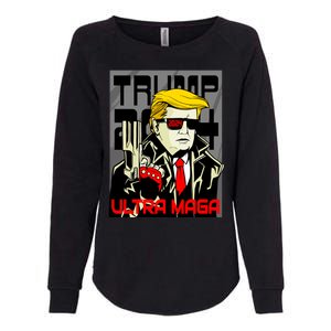 Great Ultra MAGA King Terminator Parody Trump 2024 Anti Biden Womens California Wash Sweatshirt