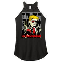 Great Ultra MAGA King Terminator Parody Trump 2024 Anti Biden Women's Perfect Tri Rocker Tank