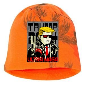 Great Ultra MAGA King Terminator Parody Trump 2024 Anti Biden Kati - Camo Knit Beanie