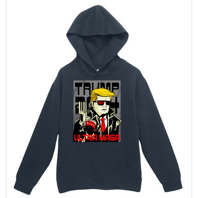 Great Ultra MAGA King Terminator Parody Trump 2024 Anti Biden Urban Pullover Hoodie