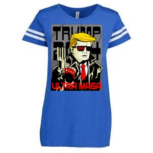 Great Ultra MAGA King Terminator Parody Trump 2024 Anti Biden Enza Ladies Jersey Football T-Shirt