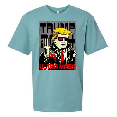 Great Ultra MAGA King Terminator Parody Trump 2024 Anti Biden Sueded Cloud Jersey T-Shirt