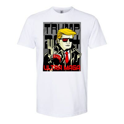 Great Ultra MAGA King Terminator Parody Trump 2024 Anti Biden Softstyle CVC T-Shirt