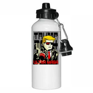 Great Ultra MAGA King Terminator Parody Trump 2024 Anti Biden Aluminum Water Bottle