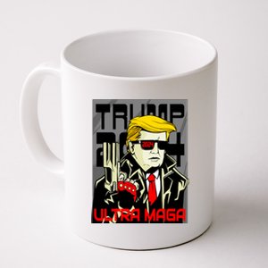 Great Ultra MAGA King Terminator Parody Trump 2024 Anti Biden Coffee Mug