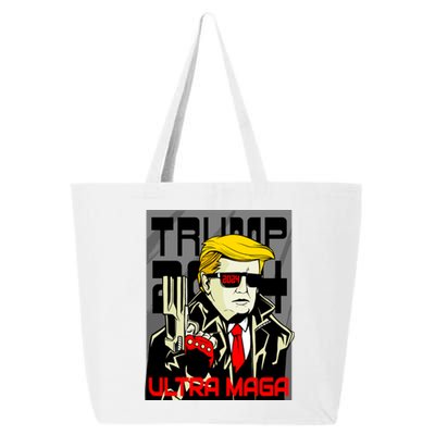 Great Ultra MAGA King Terminator Parody Trump 2024 Anti Biden 25L Jumbo Tote