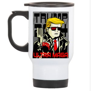 Great Ultra MAGA King Terminator Parody Trump 2024 Anti Biden Stainless Steel Travel Mug