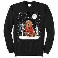 Goldendoodle Under Moonlight Snow Christmas Gift Sweatshirt