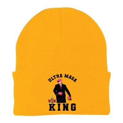 Great Ultra MAGA King Anti Biden Trump 2024 USA Knit Cap Winter Beanie