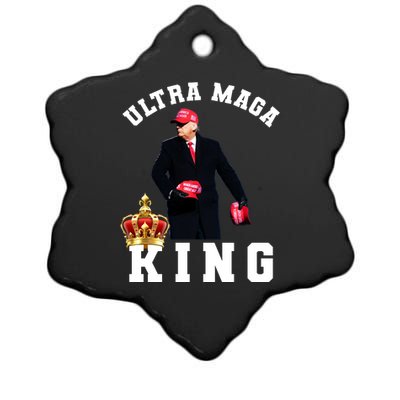 Great Ultra MAGA King Anti Biden Trump 2024 USA Ceramic Star Ornament