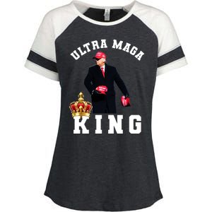 Great Ultra MAGA King Anti Biden Trump 2024 USA Enza Ladies Jersey Colorblock Tee