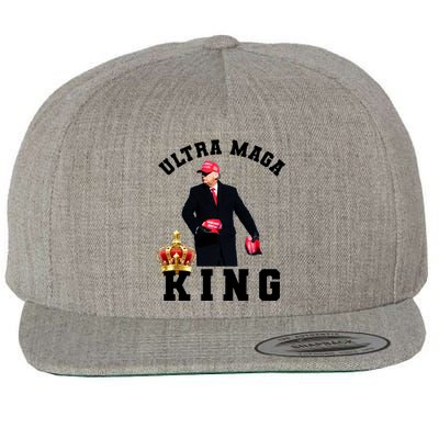 Great Ultra MAGA King Anti Biden Trump 2024 USA Wool Snapback Cap