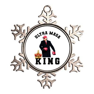 Great Ultra MAGA King Anti Biden Trump 2024 USA Metallic Star Ornament