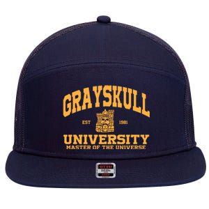 Grayskull University Master Of The Universe 7 Panel Mesh Trucker Snapback Hat