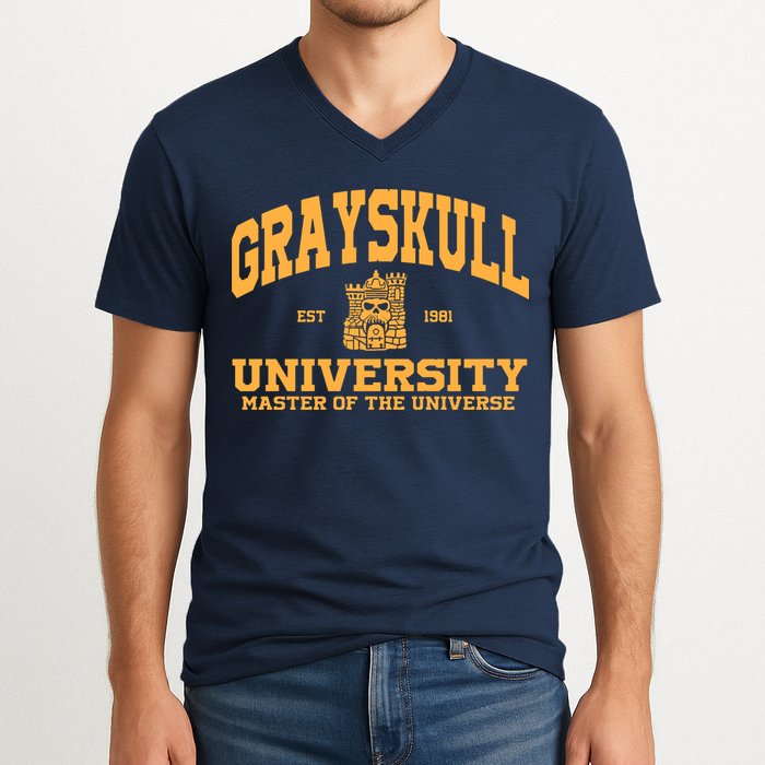 Grayskull University Master Of The Universe V-Neck T-Shirt