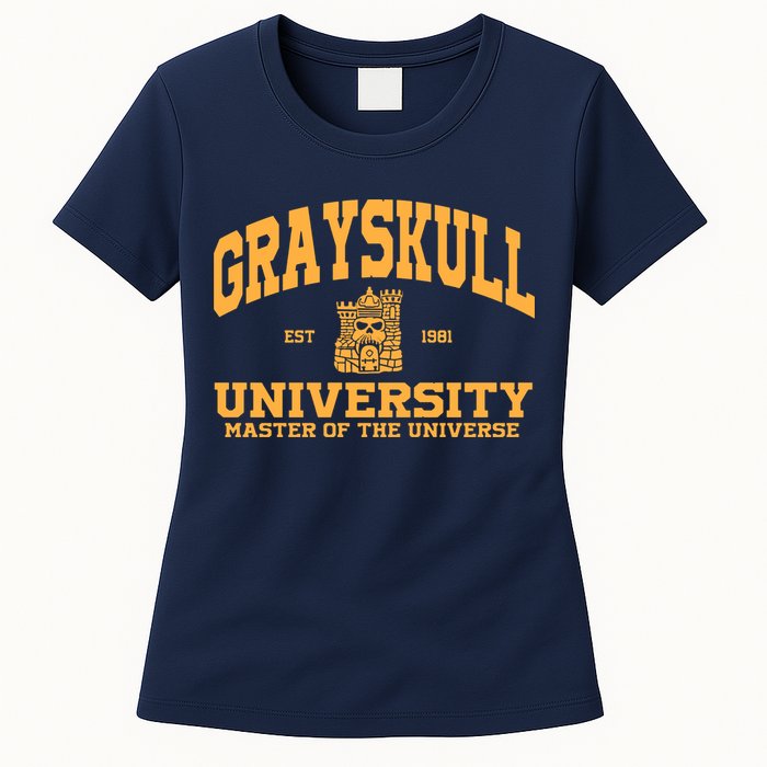 Grayskull University Master Of The Universe Womens T-Shirt