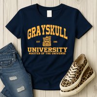 Grayskull University Master Of The Universe Womens T-Shirt