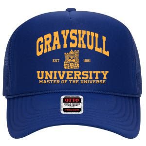 Grayskull University Master Of The Universe High Crown Mesh Back Trucker Hat