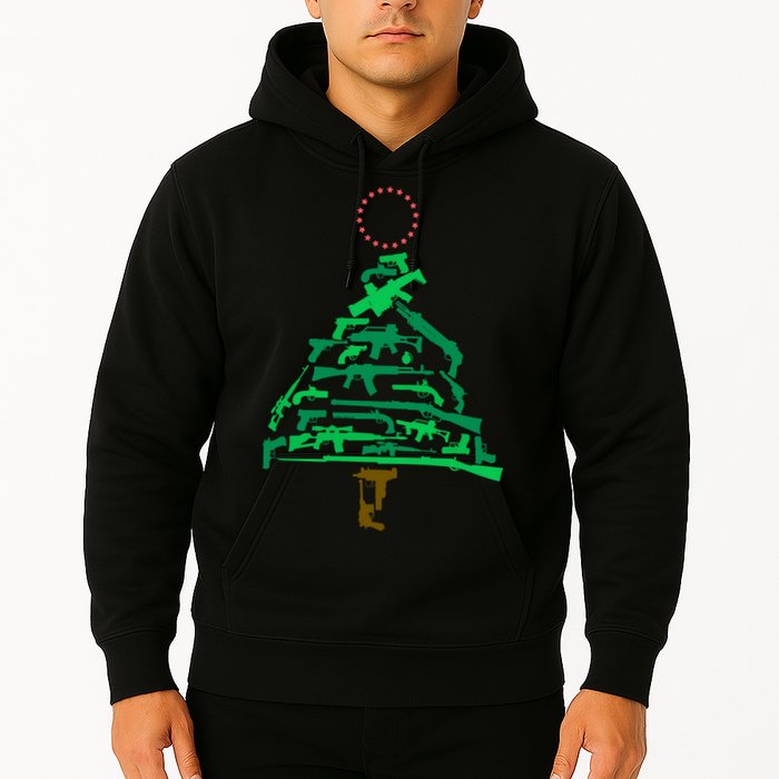 Gun Christmas Tree Hoodie