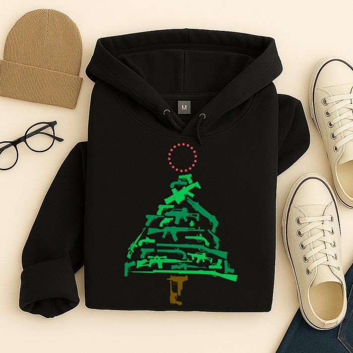 Gun Christmas Tree Hoodie
