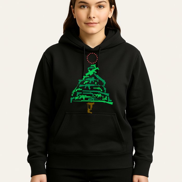 Gun Christmas Tree Hoodie