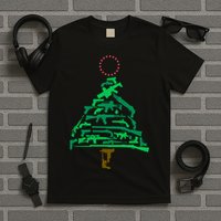 Gun Christmas Tree T-Shirt