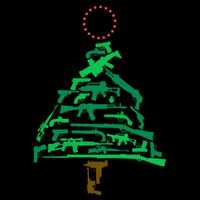 Gun Christmas Tree T-Shirt