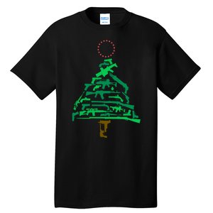 Gun Christmas Tree Tall T-Shirt