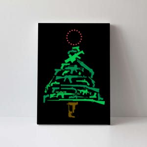 Gun Christmas Tree Canvas