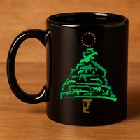 Gun Christmas Tree 11oz C Handle Ceramic Mug