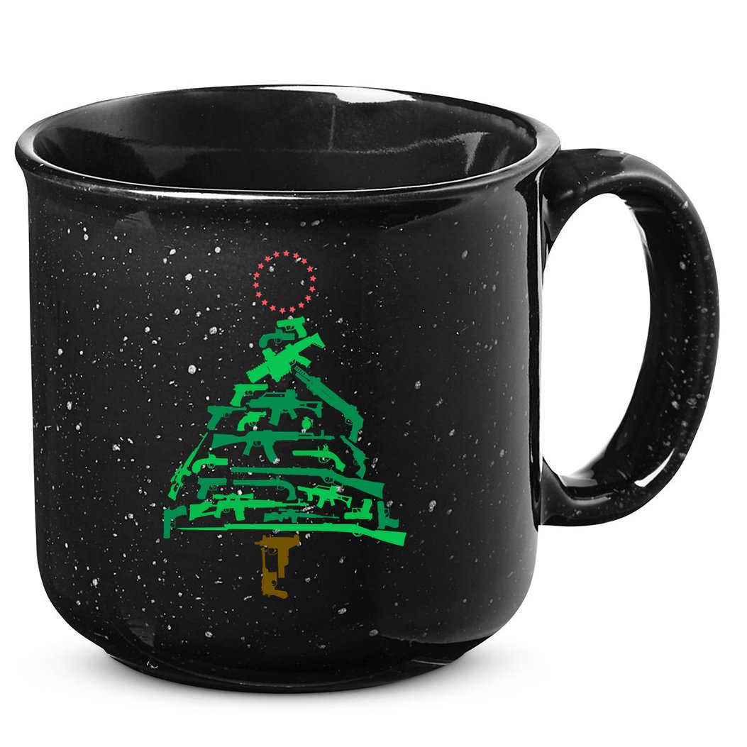 Gun Christmas Tree 15oz Campfire Ceramic Mug