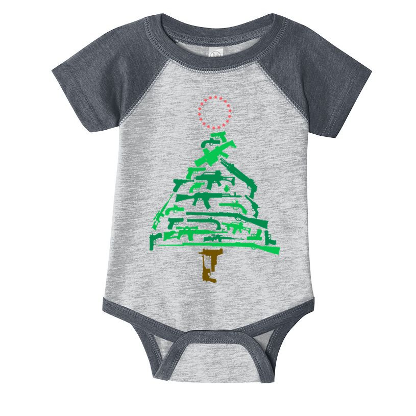 Gun Christmas Tree Infant Baby Jersey Bodysuit
