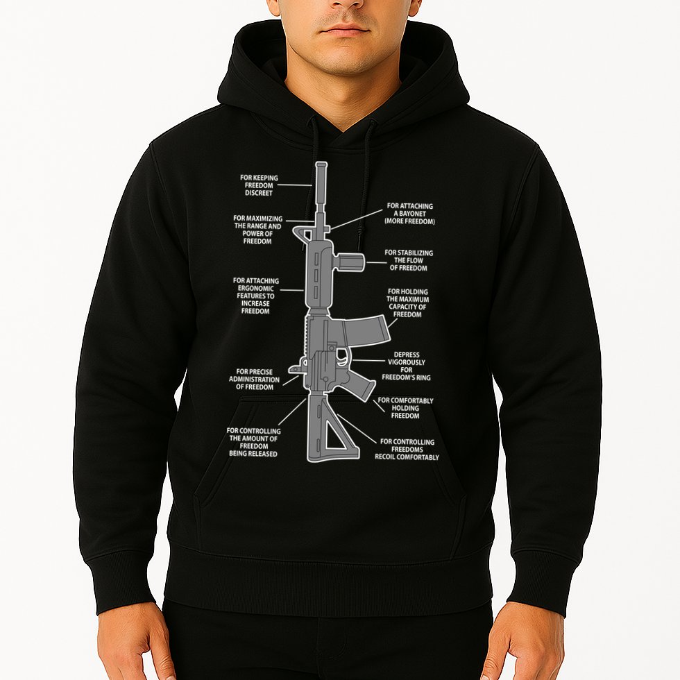 Gun For keeping Freedom Discreet Hoodie