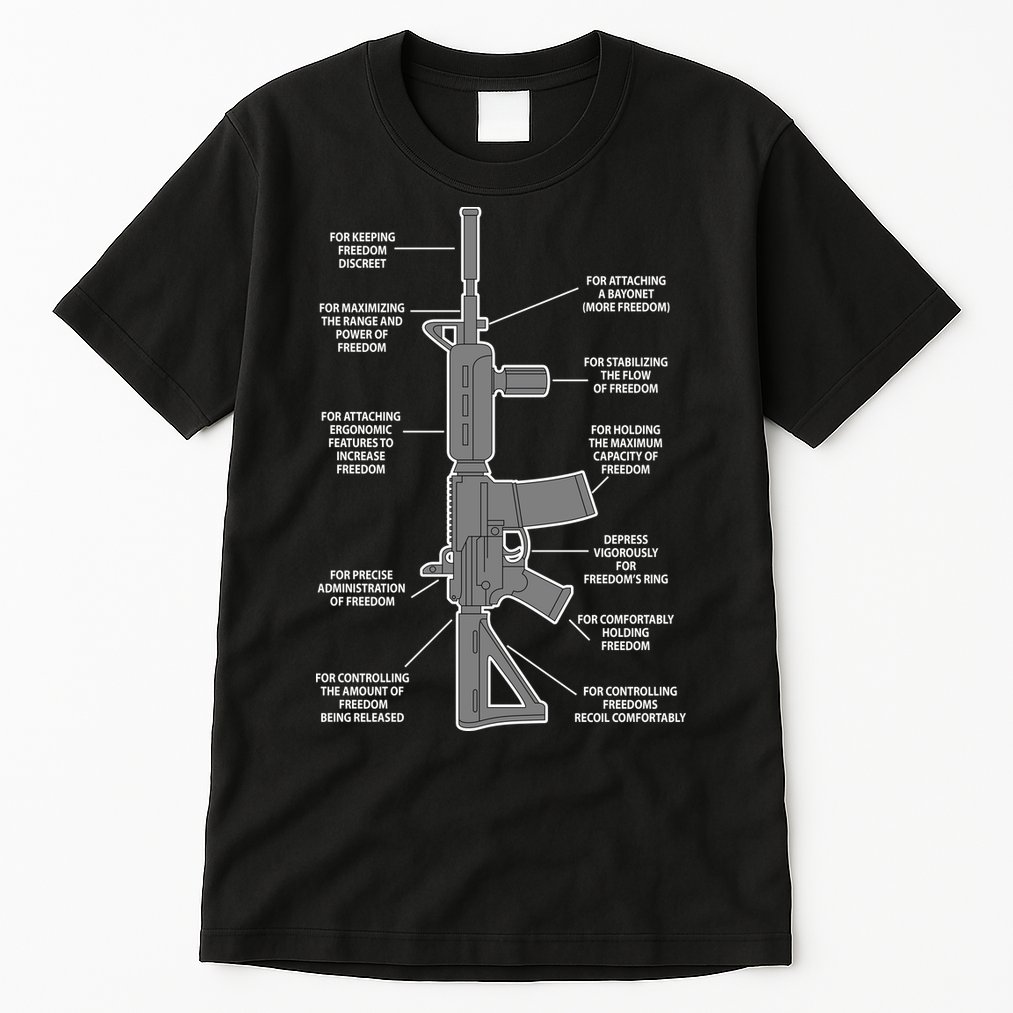 Gun For keeping Freedom Discreet Tall T-Shirt