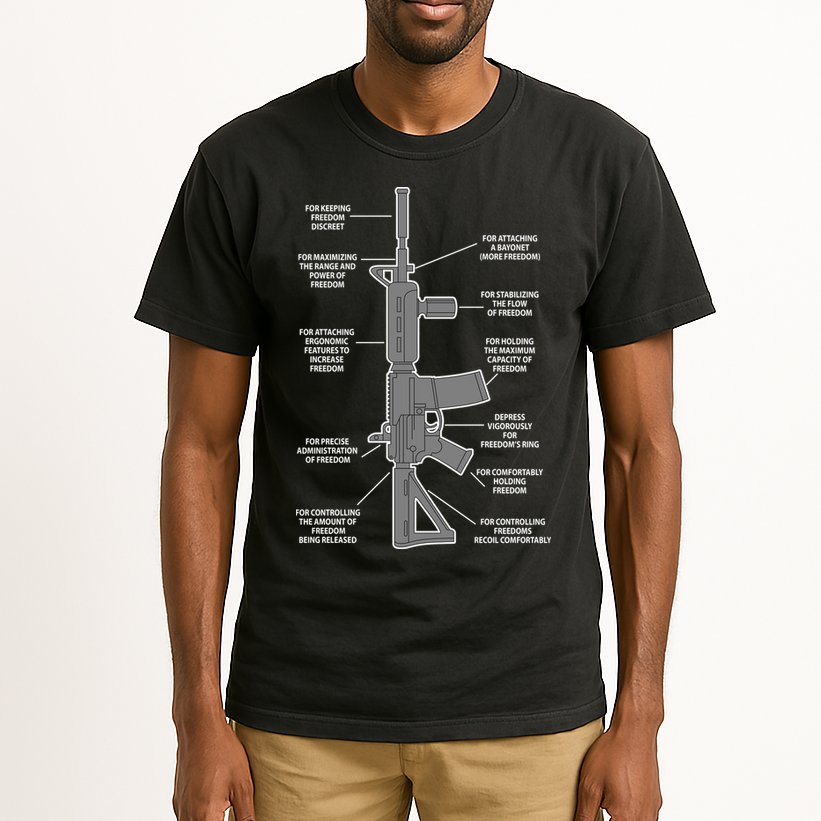 Gun For keeping Freedom Discreet Tall T-Shirt