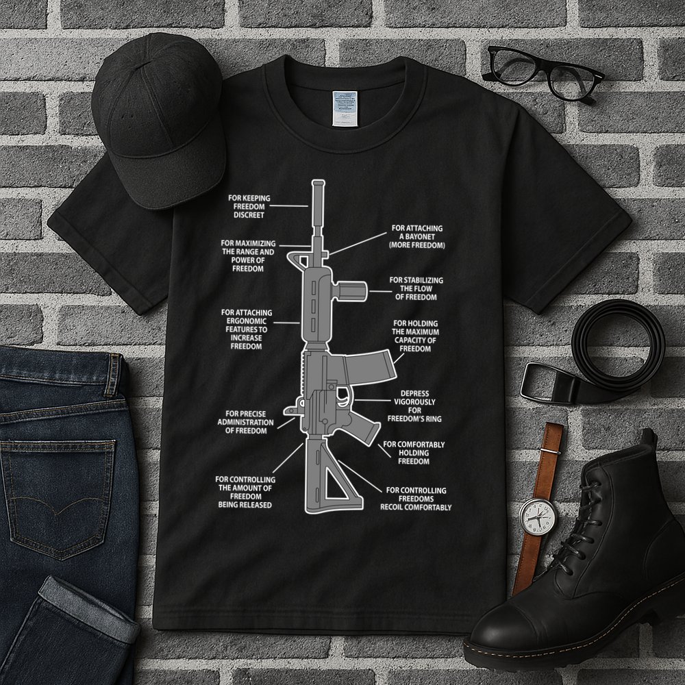 Gun For keeping Freedom Discreet Tall T-Shirt