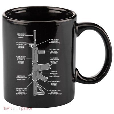 Gun For keeping Freedom Discreet 11oz C Handle Ceramic Mug