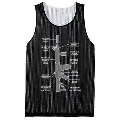 Gun For keeping Freedom Discreet Mesh Reversible Basketball Jersey Tank