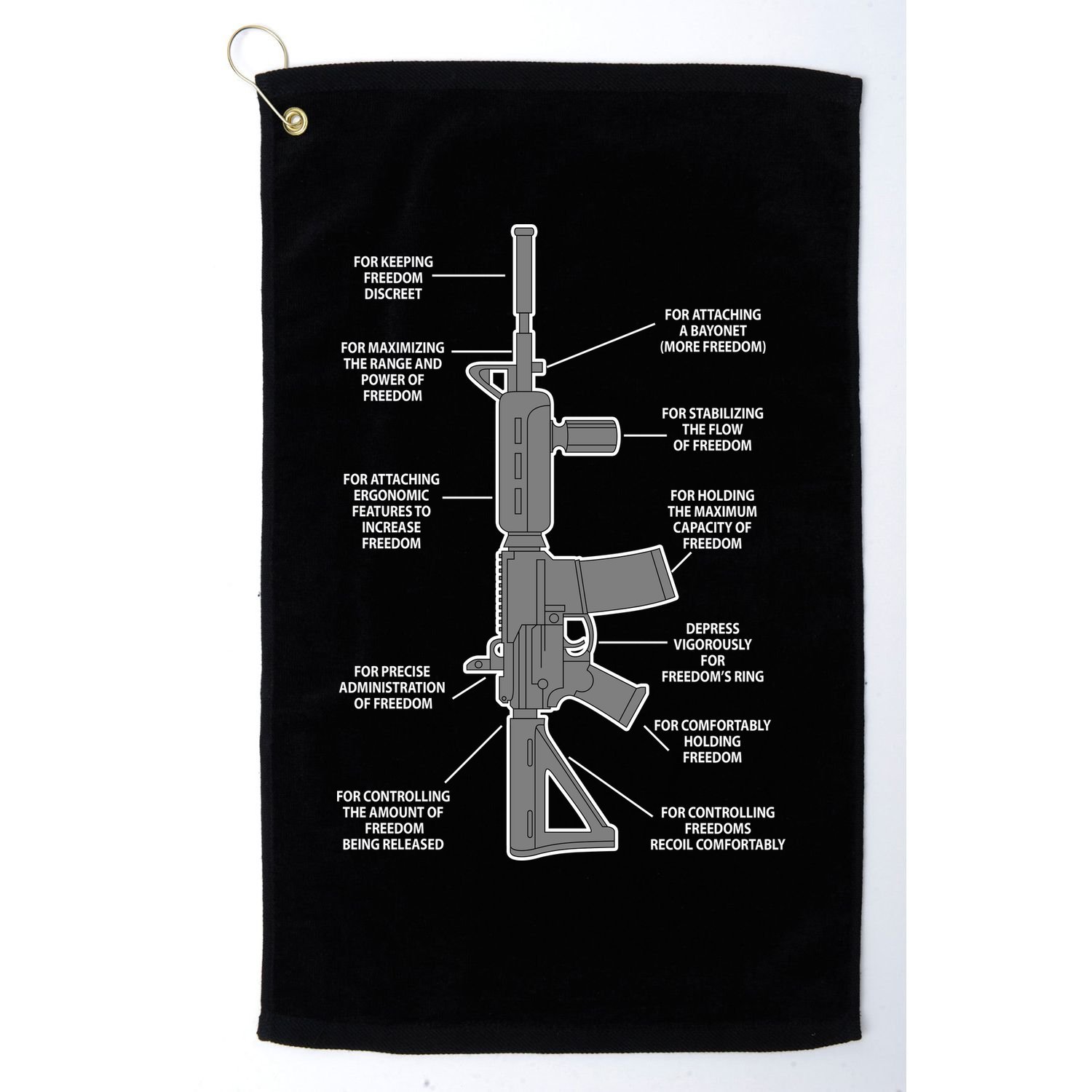 Gun For keeping Freedom Discreet Golf Towel